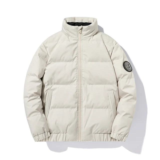 

Winter Gray Duck Trend Casual Thicken Loose Warm Jacket Oversized Solid Color Stand Collar High Quality Down Coat Male