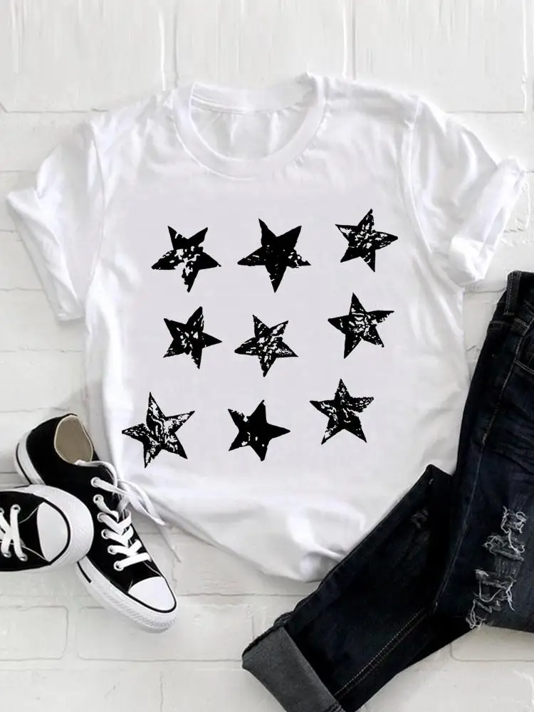 

Футболка женская с коротким рукавом и графическим принтом в стиле 90-х