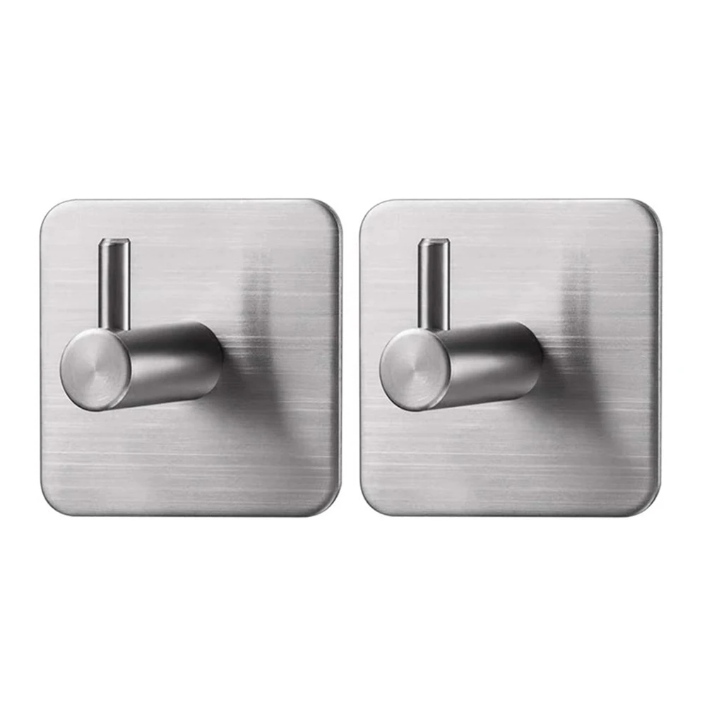 

Self Adhesive Wall Hook Stainless Steel Coat Hat Towel Robe Free Punch Bathroom Hanger Door Hook Parts