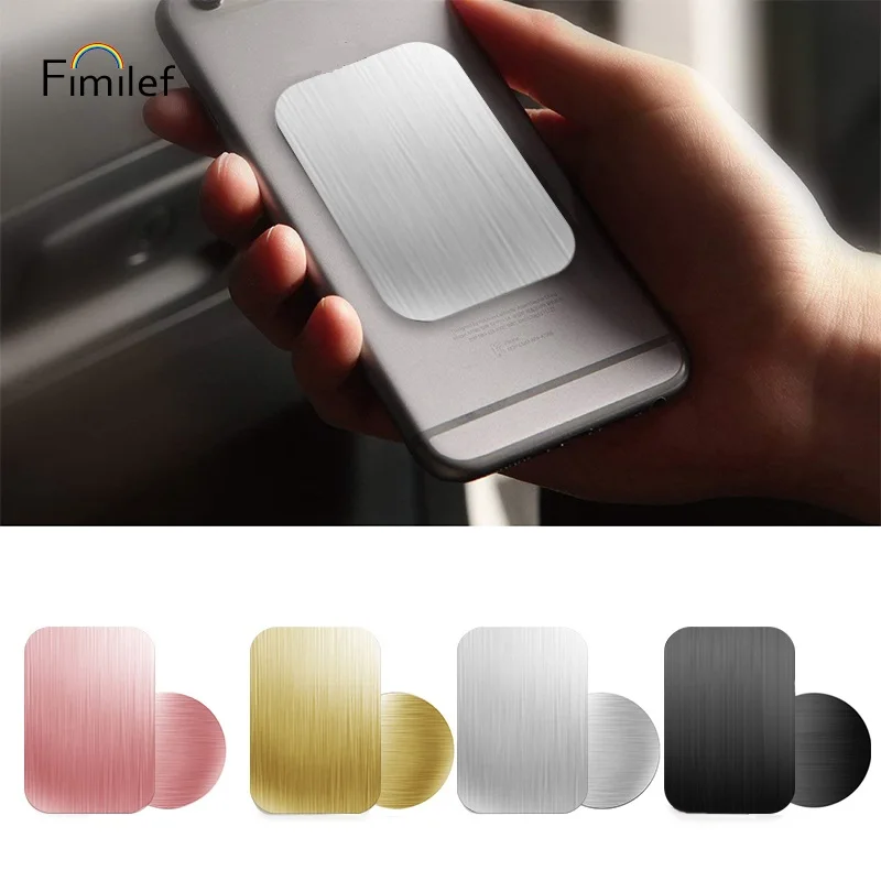 Fimilef Drawing Metal Plate Disk For Magnet Car Phone Holder iron Sheet Sticker For Magnetic Mobile Phone Holder Car Stand Mount