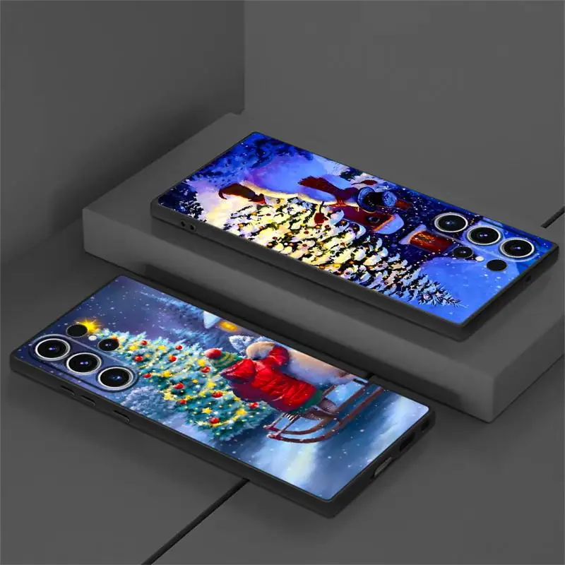 Чехол для телефона с рождественской елкой Samsung Galaxy S24 Ultra S23 S22 S21 Plus S20 FE Note 20 10Plus