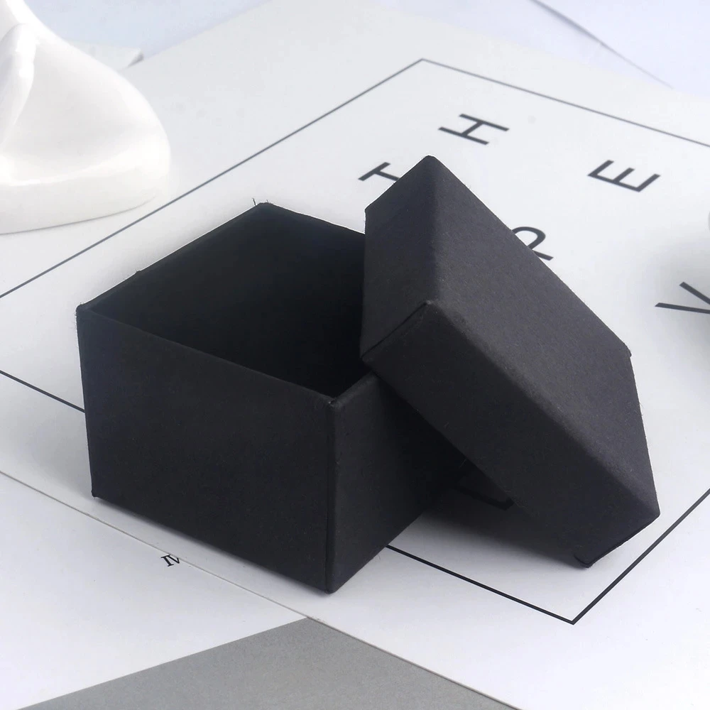 20 шт. черный дорожный органайзер для ювелирных изделий коробка из крафт-бумаги