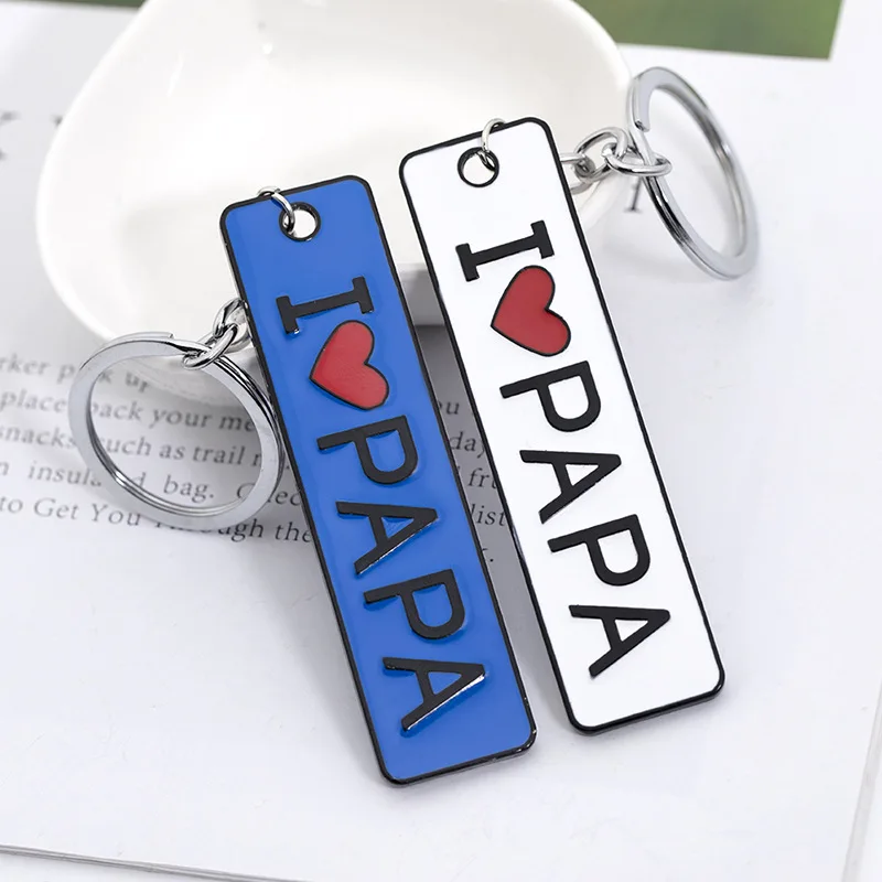 

1PC Key Chain I Love Papa Father's Day Gift Regalo Dia del Padre 8cm Motorcycle Keychain for Driver Mens Gifts 2022 Summer New