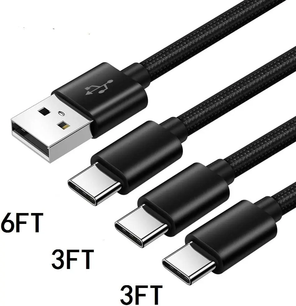 

1M 2M 3M Type c USb-C Alloy Fabric Nylon USb Cable Quick Charging Cables Wire For Samsung Galaxy s20 s22 htc lg huawei Xiaomi