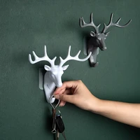 wall hanging hook vintage deer head antlers for hanging clothes hat scarf key deer horns hanger rack wall decoration