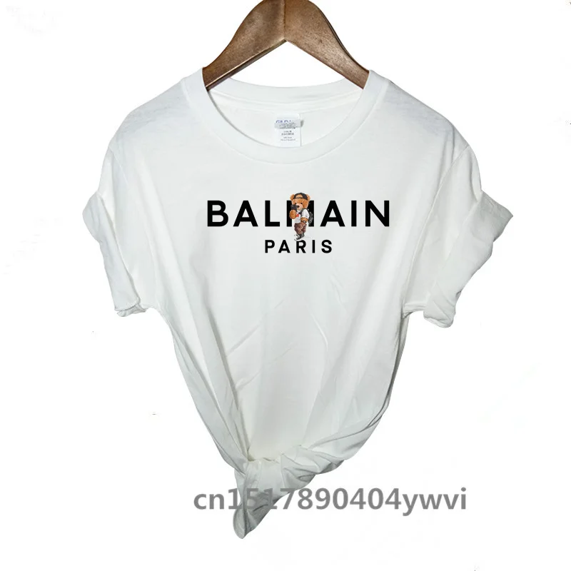 

2023 Newest Paris Logo T-Shirt Summer Women's Short Sleeve Popular Tees Shirt Tops Unisex 100% cotton