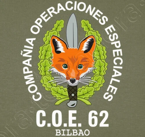 Испанская мужская футболка C.O.E OVIEDO Operaciones Especiales повседневная летняя с коротким