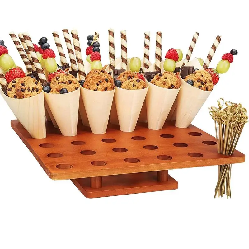 

36 Holes Ice Cream Cone Holder Waffle Cone Holder Ice Cream Cone Dessert Holder Display Stand Party Shelf For Wedding Party