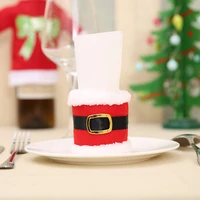 fenkicyen christmas towel case santa belt roll paper holder xmas table paper tissue napkin rings tableware navidad napkin rings