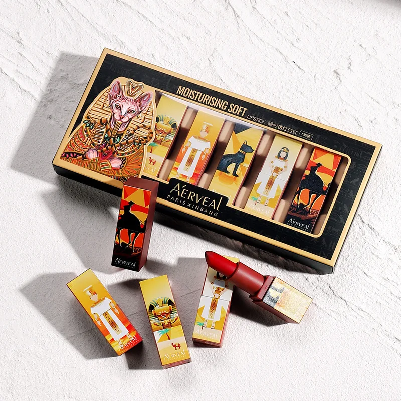 

5 шт. набор губ для макияжа из древнего Египта, 5 шт. * 2 г