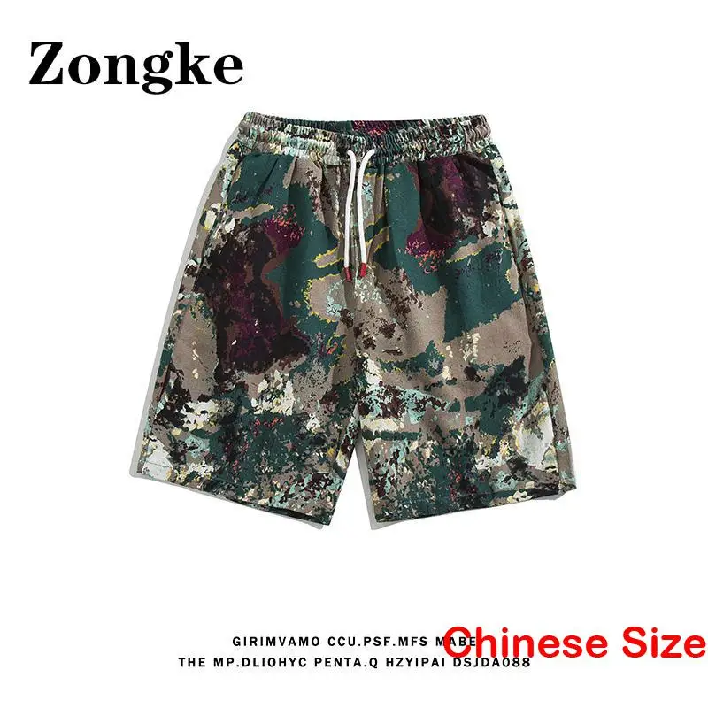 Шорты Zongke мужские с принтом, короткие спортивные костюмы, Корейская уличная одежда, 5XL, лето 2023