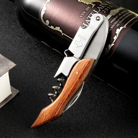Штопор из нержавеющей стали, многофункциональный нож для морского конька, портативный винный нож, бытовой высококлассный нож