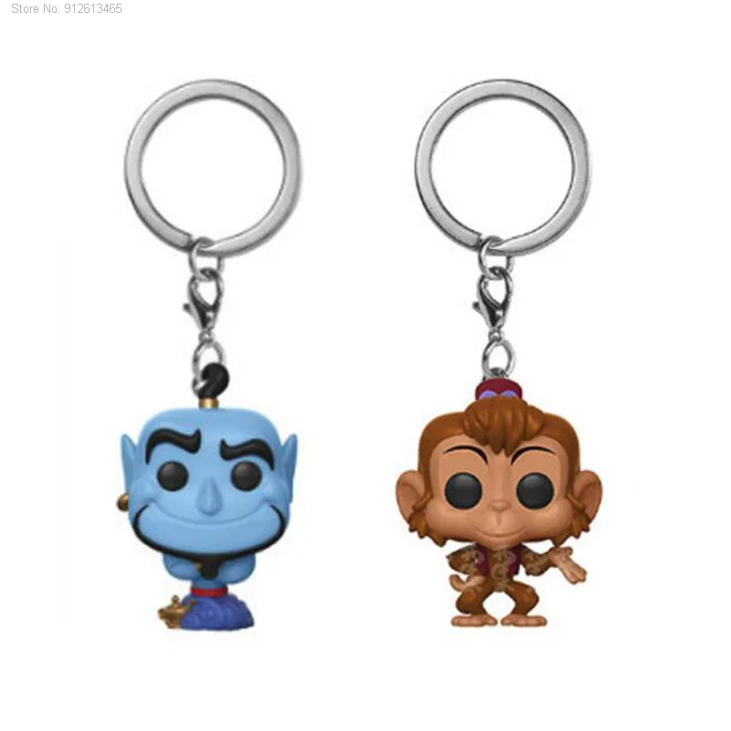 

Анимационные подвесные украшения в стиле Аладдина, милый Genie Abu, брелок, виниловые фигурки героев, коллекционные куклы, игрушки для детей, по...