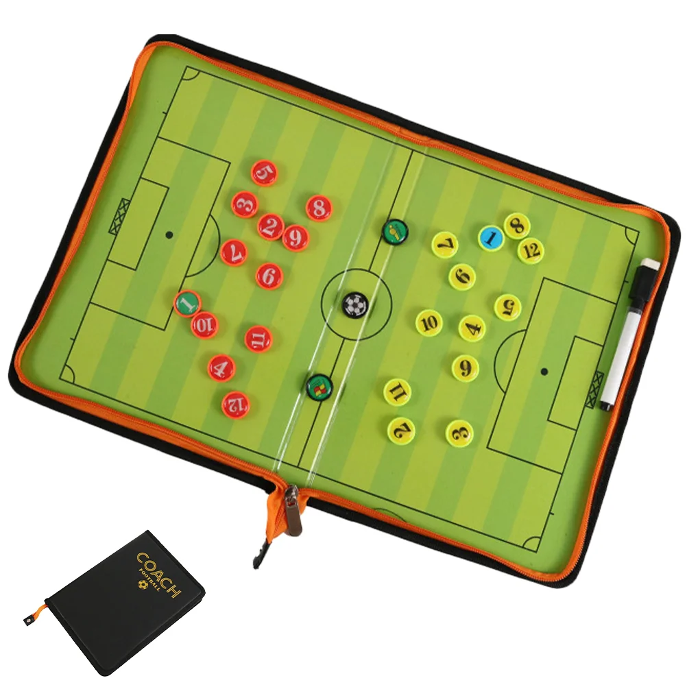 

Доска для футбола, телефон, маркер для обучения матчам, тактический инструмент для письма, складное оборудование на молнии