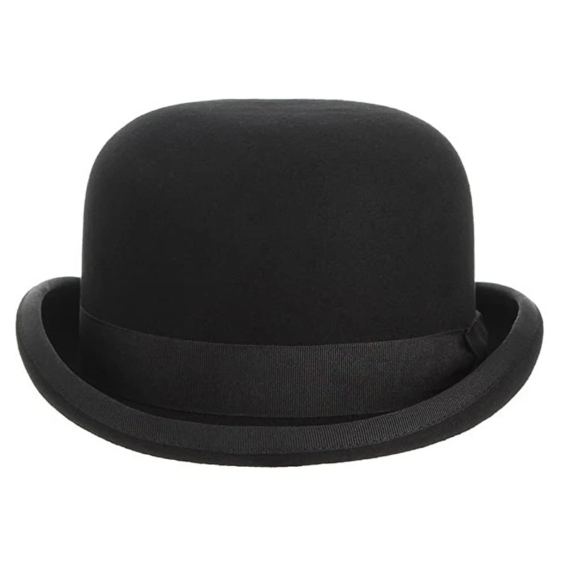 

Derby Hat 100% Wool Theater Quality Hat Women Party Fashion Black Green Purple Orange Color Vintage Costumes Bowler Hat