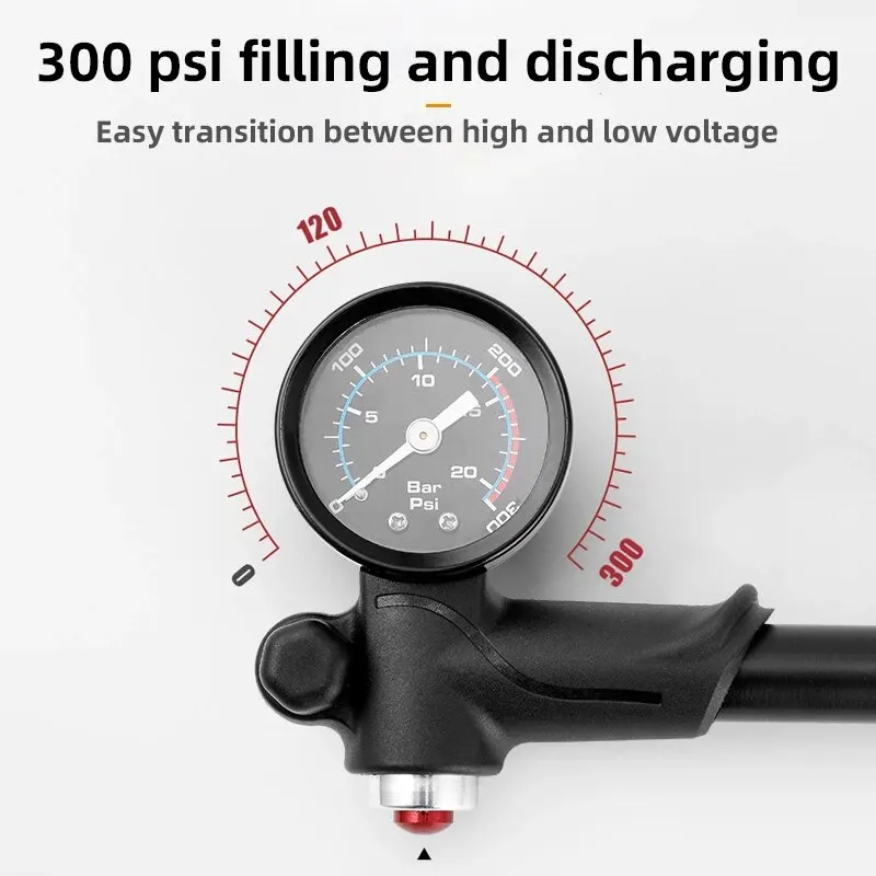 ENLEE Велосипедный Насос Высокого Давления 300PSI Алюминиевый Воздушный Передней