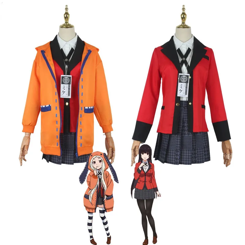 

Kakegurui Kids Girls Anime Yomoduki Runa Costume Halloween Jabami Yumeko Costume Cosplay School Uniform Set