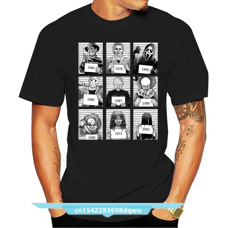 

Prison Horror T-Shirt Halloween Michael Myers Chucky Jason Horror Movie 2021 Brand New Men Clothing Fashion Men'S T Shirts