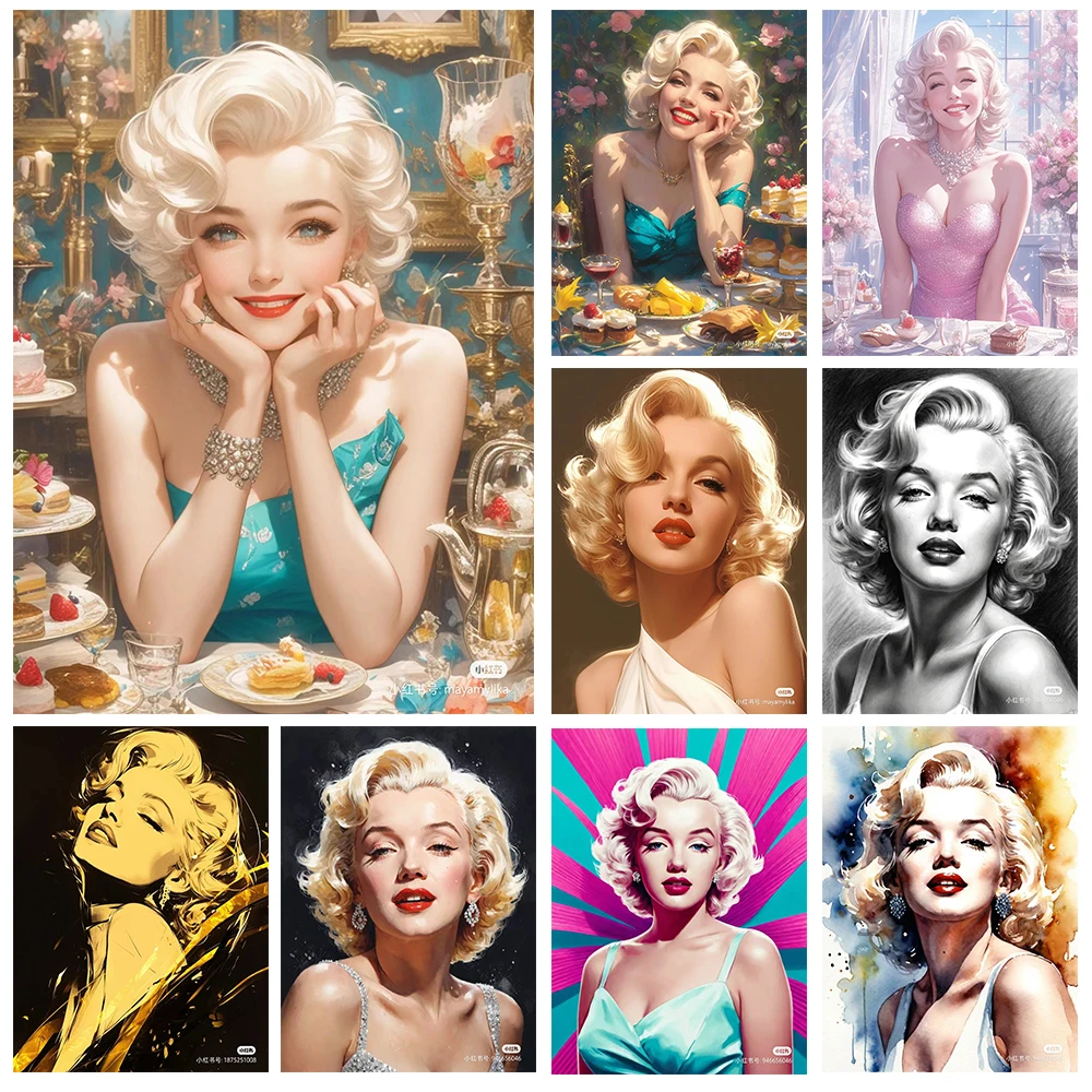 Сумка на молнии 5D DIY Набор для алмазной живописи Мэрилин Монро с вышивкой вышивка