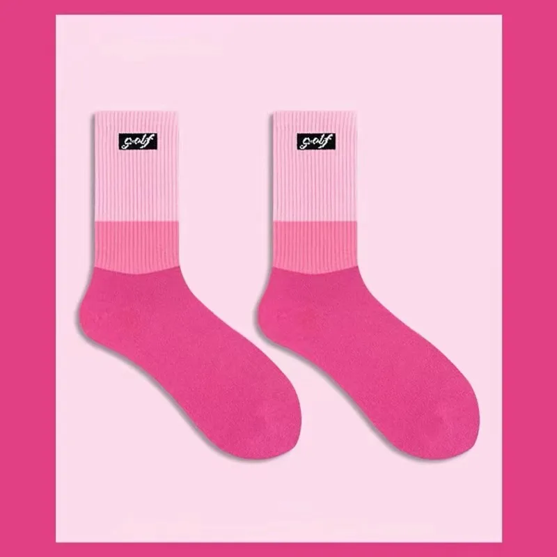 2023 New GOLF mid-tube sports socks for men and women of the same style sports gradient socks