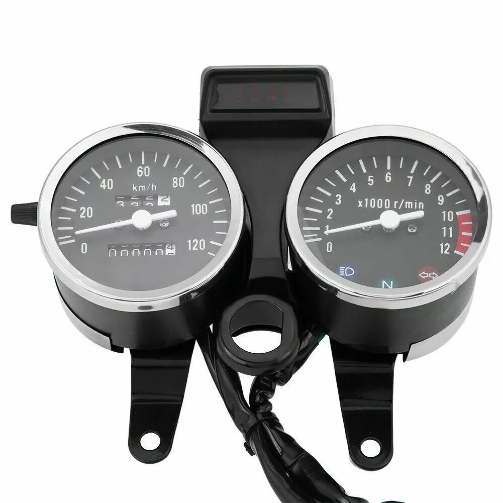 

Digital Easy Install Measuring Dual Gauge Speedometer LED Display Motorcycle Odometer Assembly Accessories For Suzuki GN125