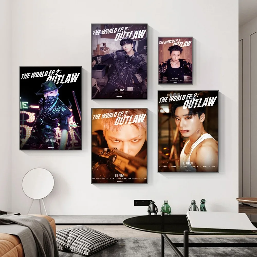 Альбомный плакат Kpop Group ATEEZ THE WORLD EP.2 водостойкий 1 шт.