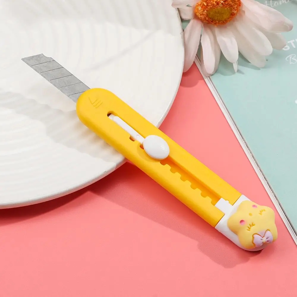 

1pc Portable Utility Knife Cutter Alloy Mini Cute Fruits Animals Letter Envelope Opener Mail Knife School Office Supplies