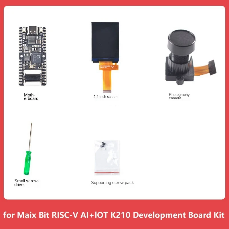 

For Sipeed Maix Bit RISC-V AI+LOT K210 Development Board Kit With 2.4 Inch Screen+Camera 8M