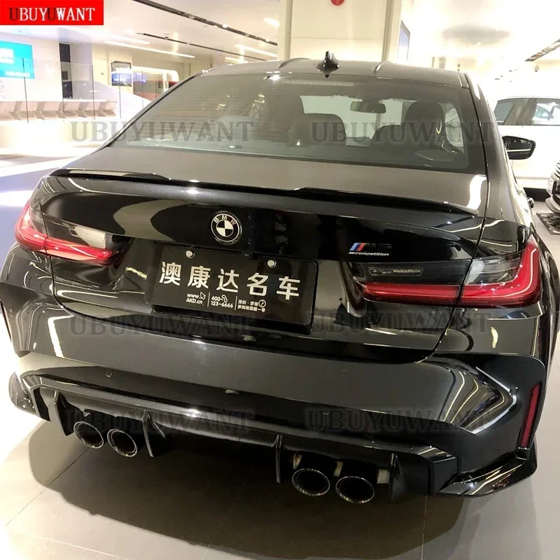 Задний спойлер багажника бампер для BMW 3 серии G20 320i 325i 2019 2020 2021 2022 ярко-черные