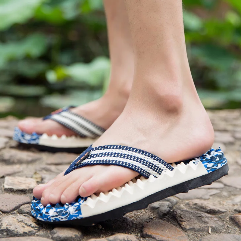 

Summer Men's Slippers Flip Flops Fashion Comfortable Non-slip Big Size Thongs Beach Shoes Casual Camouflage Sandals Hot Sale