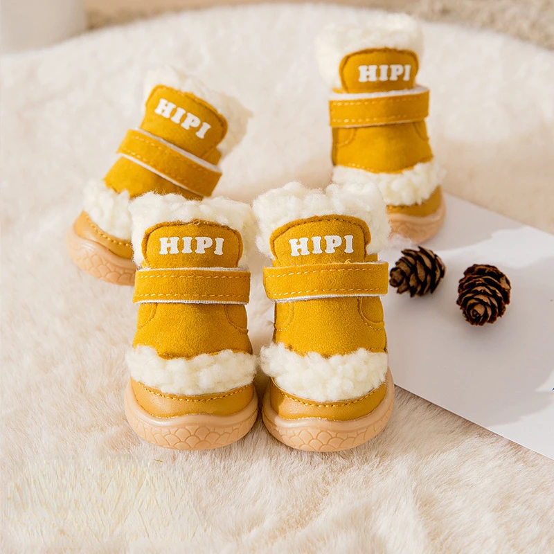 

4 шт., Нескользящие зимние ботинки для собак