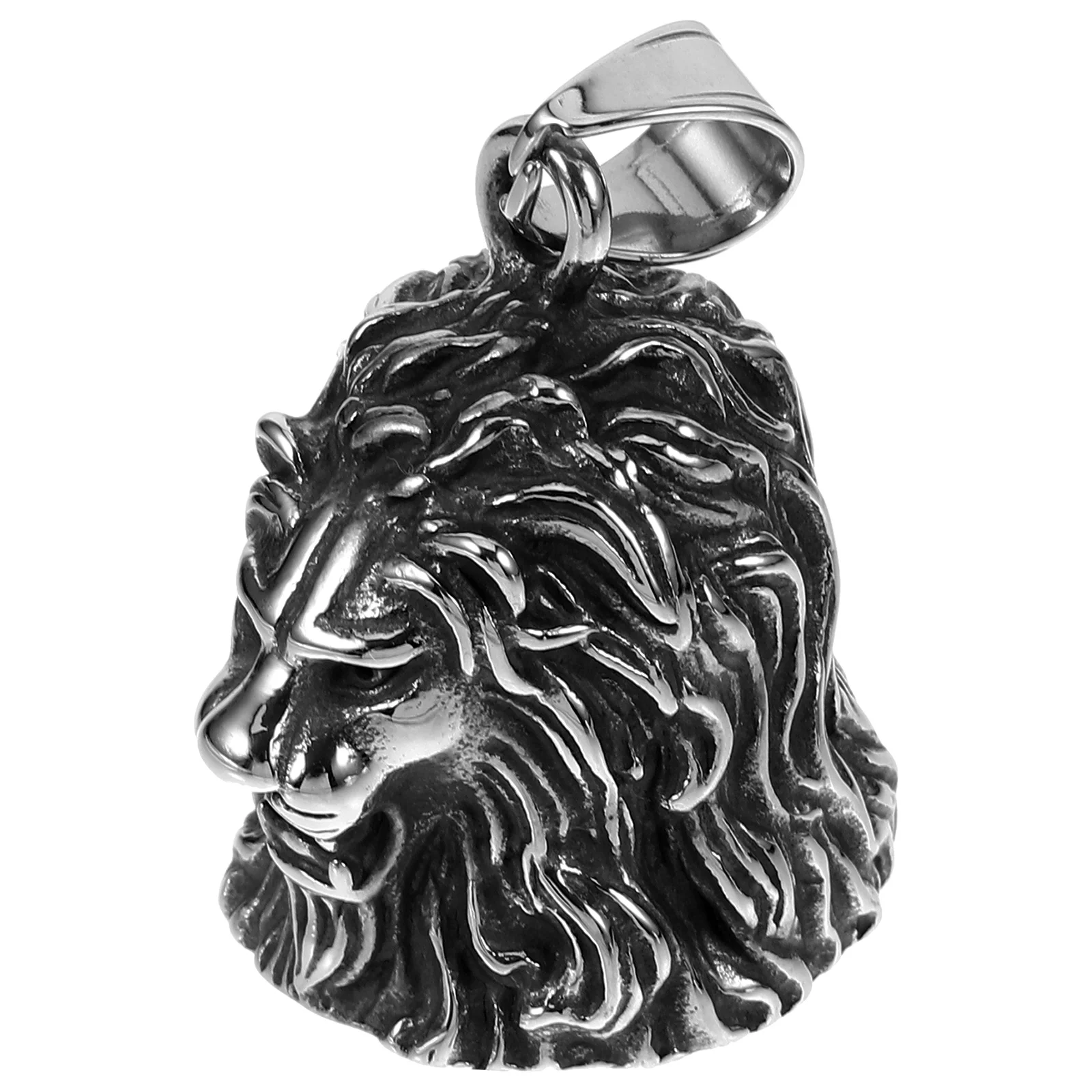 

Lion Charms Keychain Viking Motorcycle Bell Bells Head Pendant Animal Heads Car Decor