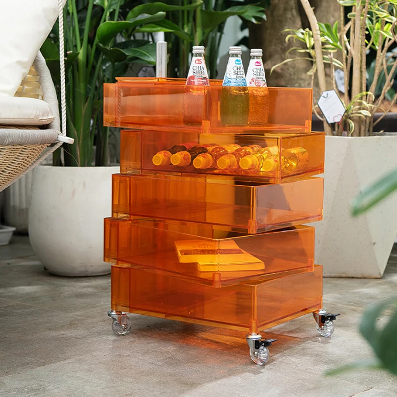 Элегантные книжные шкафы на колесах акриловые витрины для растений гостиной