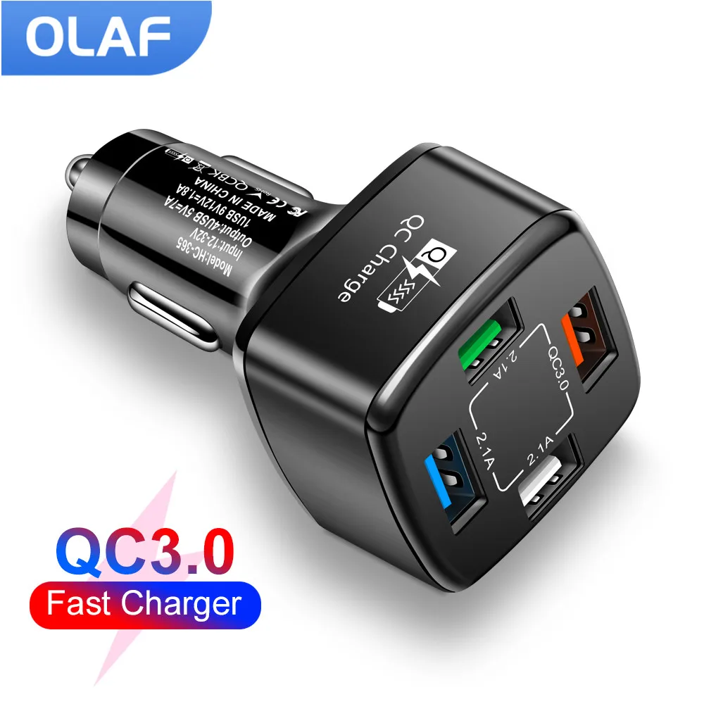 

Olaf Car Charger PD USB Type C Dual Port USB Phone Charger Fast Charging For iPhone 13 Xiaomi Samsung iPad Laptops Tablets QC3.0