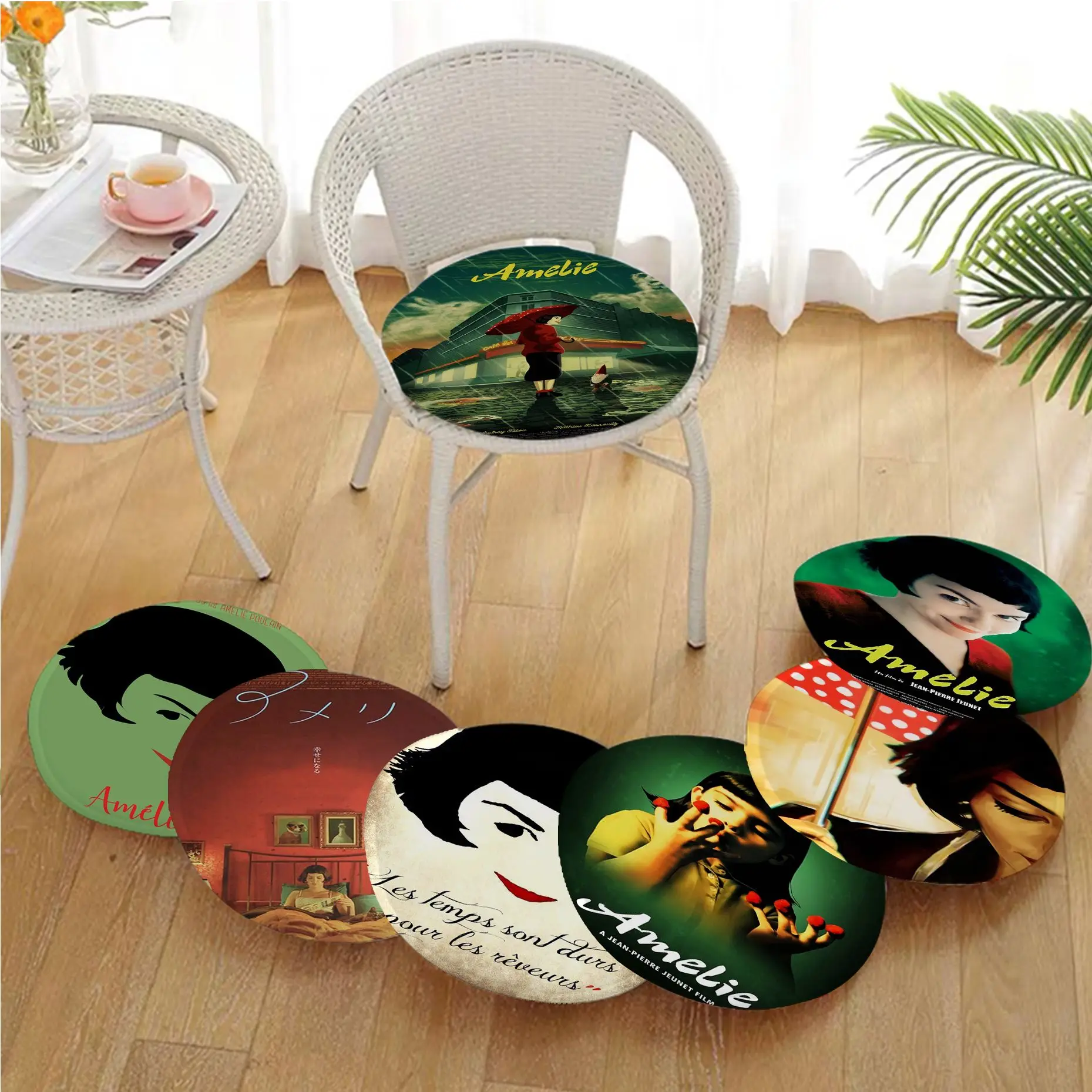 

Amelie French Romantic Four Seasons Seat Cushion Office Dining Stool Pad Sponge Sofa Mat Non-Slip Chair Cushions