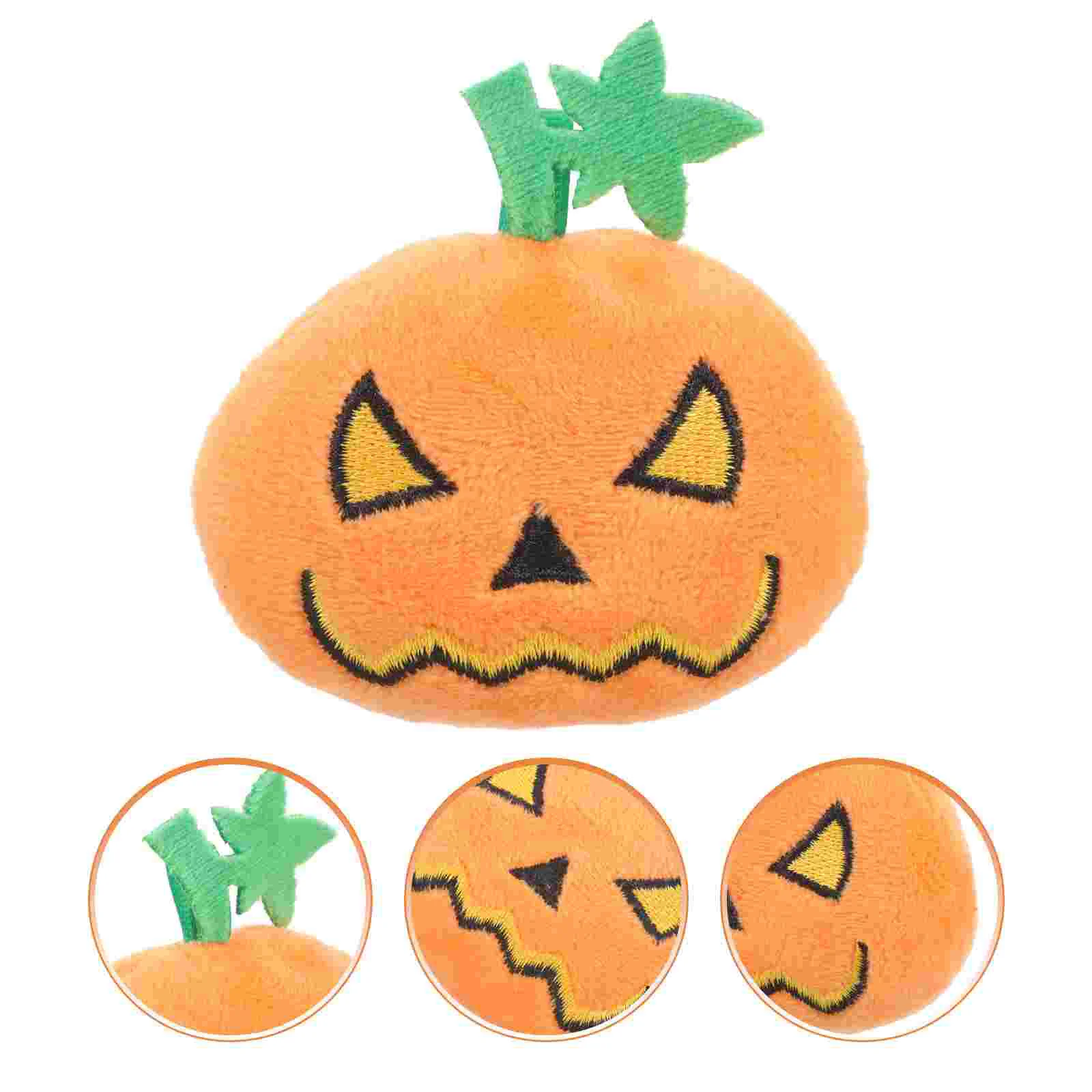 

Interactive Cat Toy Plush Halloween Cat Toy Chewing Squeaky Pumpkin Cat Chew Toy