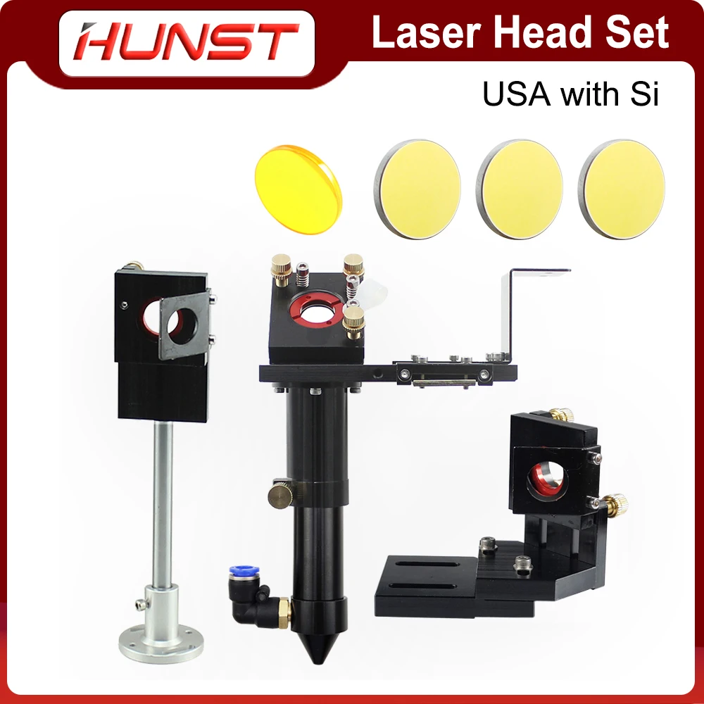 Enlarge Hunst CO2 Laser Head Set E Series With Lens Diameter 20mm FL50.8 & 63.5 & 101.6 Mirror 25mm for Laser Engraving Cutting Machine