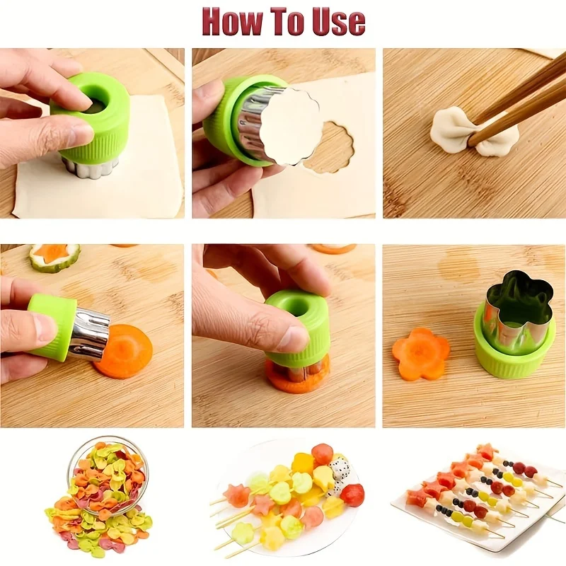 9 шт. форма для выпечки из нержавеющей стали резак сердца/цветов фруктов и овощей