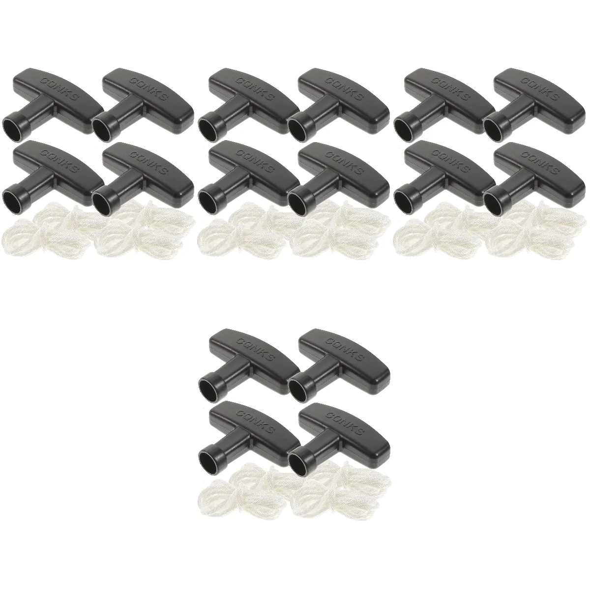 

16 Sets Starter Rope Cord Starter Recoil With Handle Grip For Lawnmower