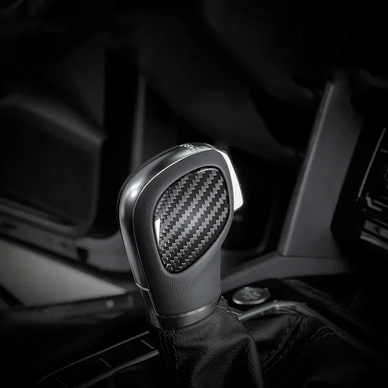 Стайлинг автомобиля наклейка на ручку переключения передач из настоящего