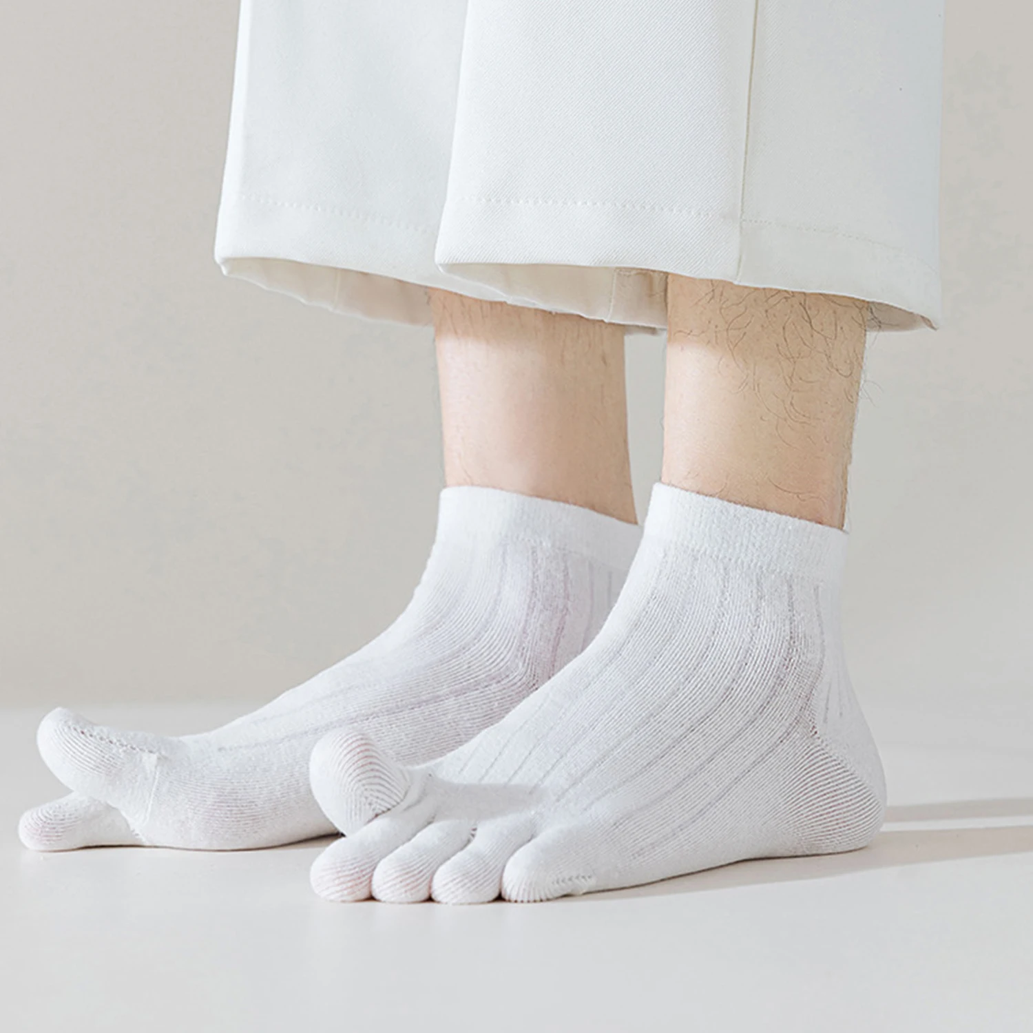 

Хлопковые дышащие забавные носки с пальцами и пальцами, мужские короткие спортивные носки до щиколотки, мягкие однотонные высококачественные повседневные носки унисекс