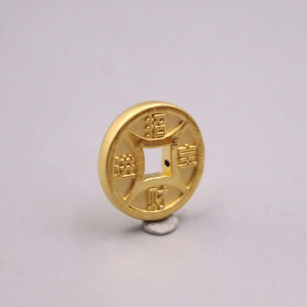 1 шт. настоящий чистый 999 желтые золотые бусины 24K Счастливый 3D Герой богатый