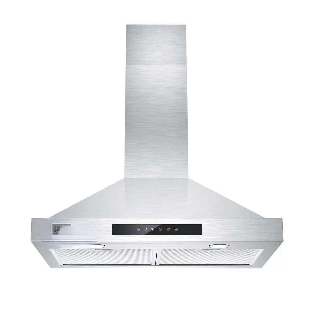 

Mount Range Hood 30 in 450 CFM Kitchen Hood in Stainless Steel,Ducted and Ductless Convertible,CAS30875