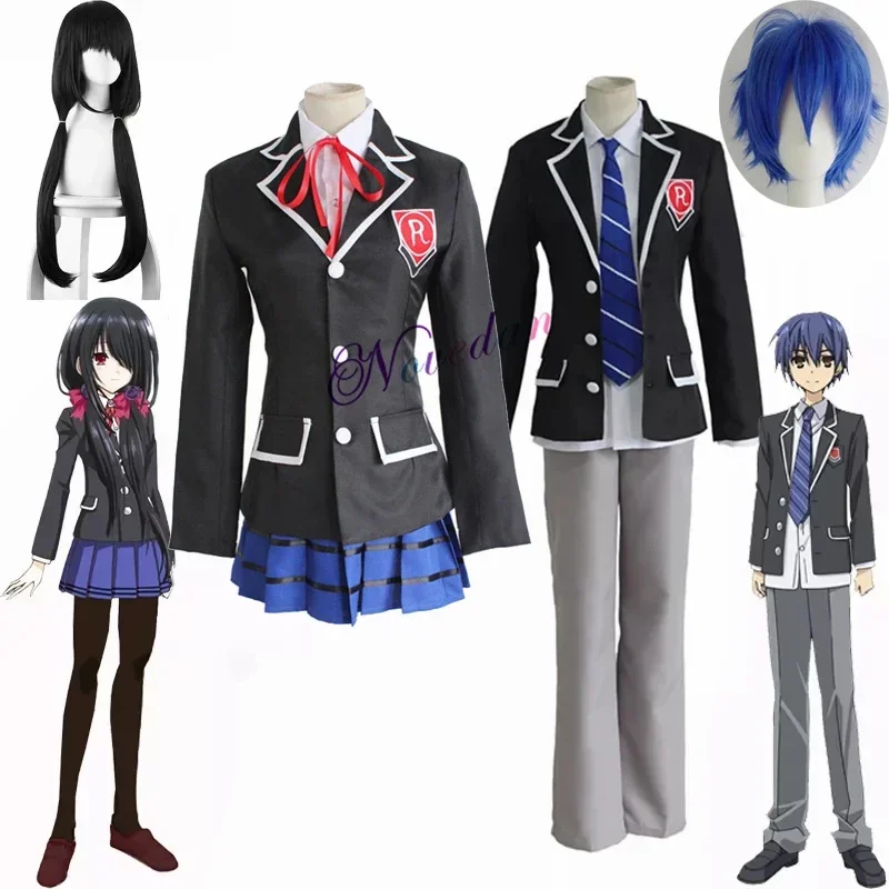 Date A Live Natsumi Yatogami Tohka Itsuka Shido Origami Tokisaki Kurumi Школьная форма Anime Jk Girls Косплей Костюм