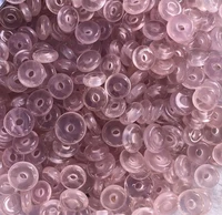natural pink rose quartz agate beads necklaces crystal round donut healing reiki pendant for woman jewelry accessories making