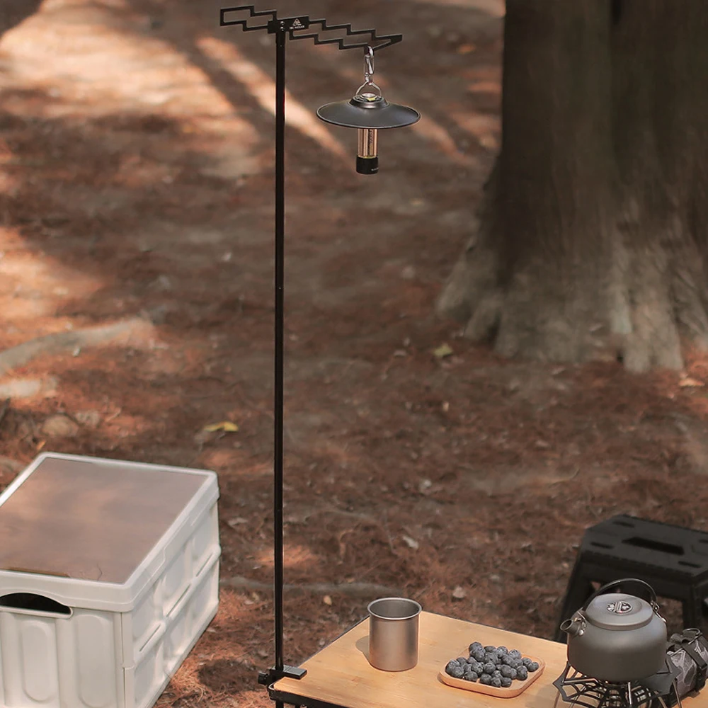 

Outdoor Hiking Light Bracket Ground Nail and Desk-Mounted Dual Use Camping Detachable Lamp Holder Practical High Strength Metal