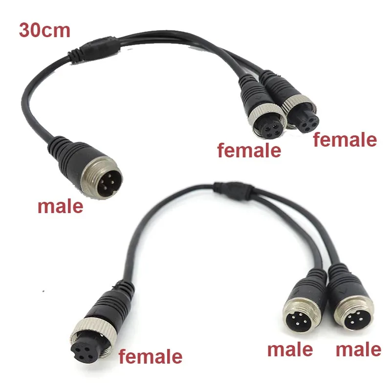 M12 4-контактная авиационная головка к авиационной головке мужской/женский
