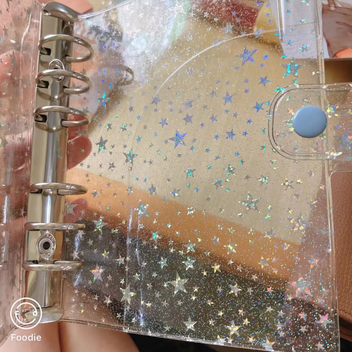 

Прозрачная обложка для блокнота A6 Bling Star 6 колец