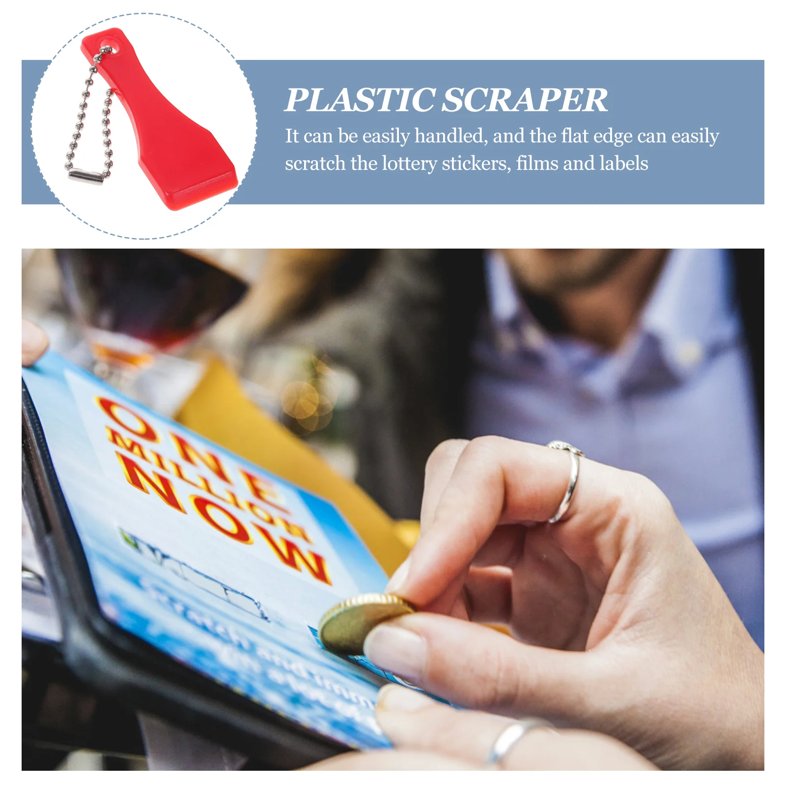 10 шт. скребок для лотереи инструмент скребка билетов брелок ключей скребки