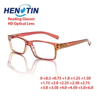 henotin fashion flat color reading glasses womens mens ultra light frame eyewear eyeglasses